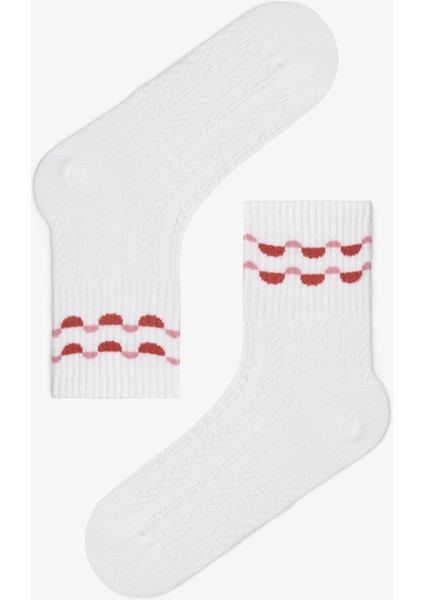 3 Çift Pamuklu Kendinden Geometrik Desenli Soket Çorap fiyatları