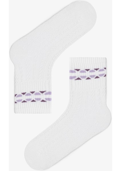 3 Çift Pamuklu Kendinden Geometrik Desenli Soket Çorap fırsatları