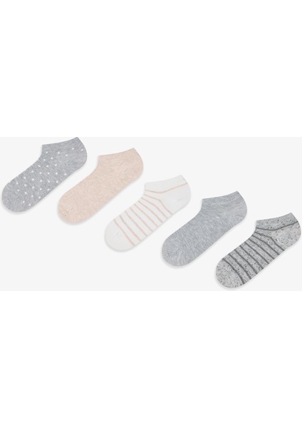 5 Çift Pamuklu Karışık Desenli Patik Çorap fiyatları