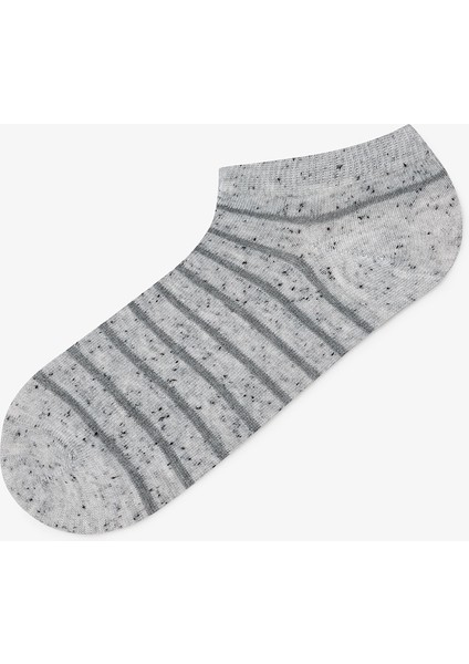 5 Çift Pamuklu Karışık Desenli Patik Çorap