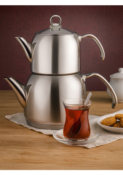 Armada Flansh Kulplu Orta Boy Çaydanlık