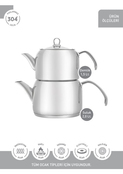 Armada Flansh Kulplu Orta Boy Çaydanlık modelleri