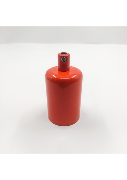 Dekoratif Metal Lale E27 Duy Turuncu Renk ve Demir Kablo Kilidi. (1 Adet)