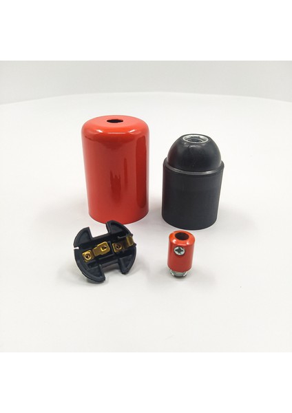 Dekoratif Metal Lale E27 Duy Turuncu Renk ve Demir Kablo Kilidi. (1 Adet) modelleri