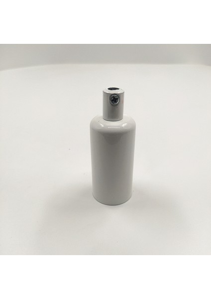 Dekoratif Metal Lale E14 Duy Beyaz Renk ve Demir Kablo Kilidi. (1 Adet)