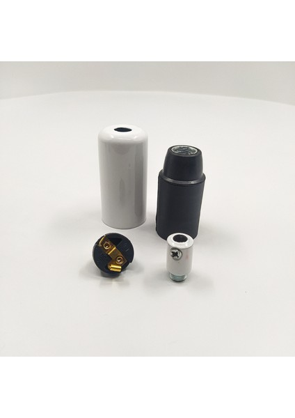 Dekoratif Metal Lale E14 Duy Beyaz Renk ve Demir Kablo Kilidi. (1 Adet) modelleri