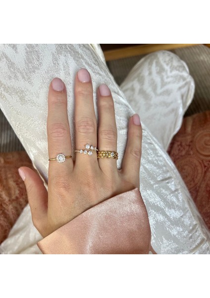 14 Ayar Altın Çiçek Retro Yüzük fiyatları