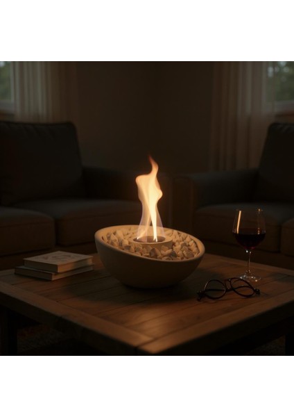Ateş Çukuru-Masa Üstü Şömine (Büyük)