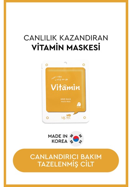 C Vitamini İçeren Kağıt Yüz Maskesi Aydınlatıcı Canlandırıcı Tüm Cilt Tiplerine Uygun 1 Adet