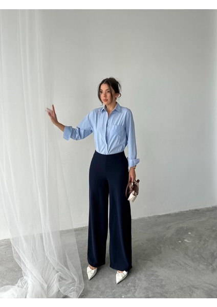 Yandan Fermuarlı Esnek Yüksek Bel Bol Paça Pallazo Pantolon modelleri