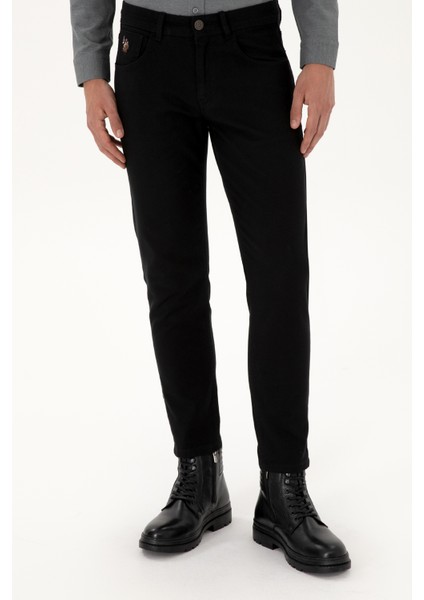 Erkek Siyah Pantolon (Kanvas-Chino) 50310340-VR046 fiyatları