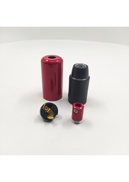 Dekoratif Metal Lale E14 Duy Kırmızı Renk ve Demir Kablo Kilidi. (1 Adet) modelleri