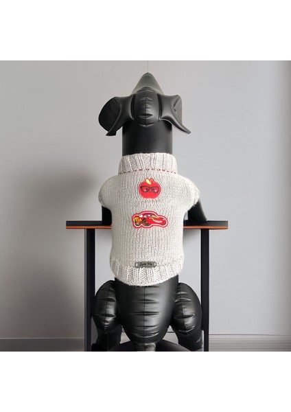 Köpek Için Cherry Racer Gri Kazak