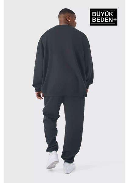 Erkek Büyük Beden Bisiklet Yaka Ince Sweatshirt SPR24BSW56 fiyatları