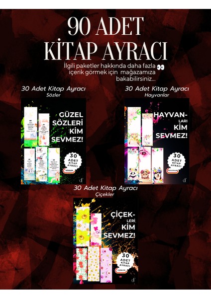 90'lı Kitap Ayracı Seti - Bir Arada1 modelleri