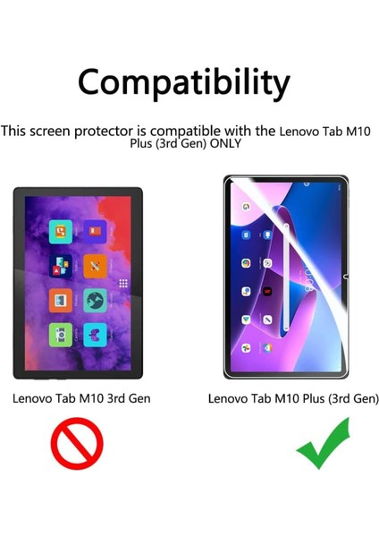 Lenovo M10 Plus TB-125F 3. Nesil Uyumlu Ekran Koruyucu Darbe Emici Esnek Nano Cam fiyatları