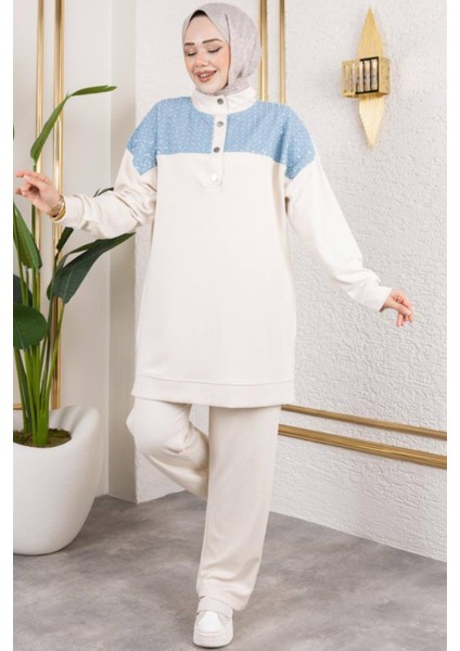 Modal Dokulu Kumaş Pantolon Tunik Takım