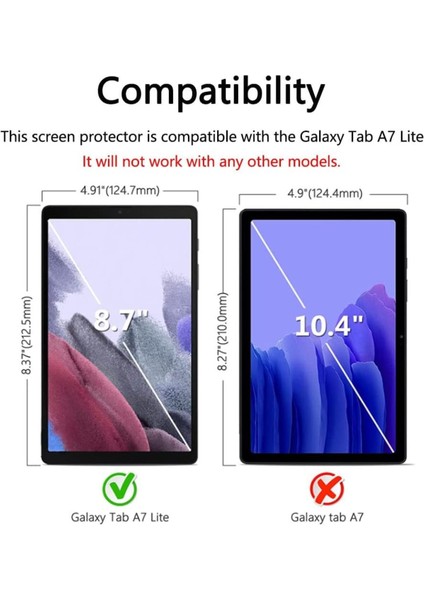 Samsung Galaxy Tab A7 Lite T220 Uyumlu Ekran Koruyucu Darbe Emici Esnek Nano Cam fiyatları