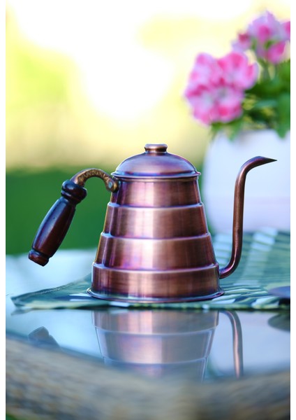 Bakır Demlik Dilimli Model Oksitli Renk