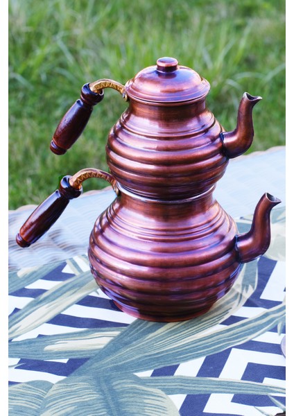 Bakır Çaydanlık Dilimli Model Oksit Renk fiyatları