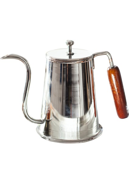 Bakır Demlik Modern Kahve Demliği Model Gümüş Renk