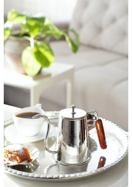 Bakır Demlik Modern Kahve Demliği Model Gümüş Renk modelleri