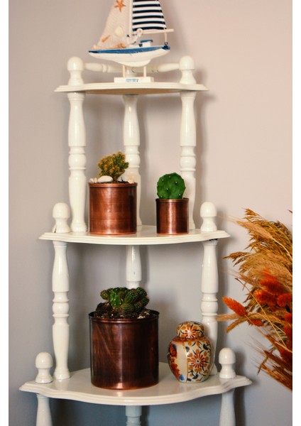 Bakır Saksı Takımı 3'lü Oksit Renk fiyatları