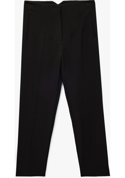 Regular Fit Yüksek Bel Cigarette Kumaş Pantolon