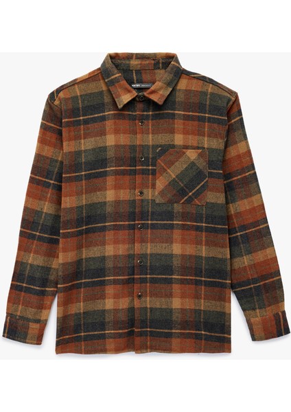 Regular Fit Uzun Kollu Düğmeli Klasik Yaka Oduncu Gömlek