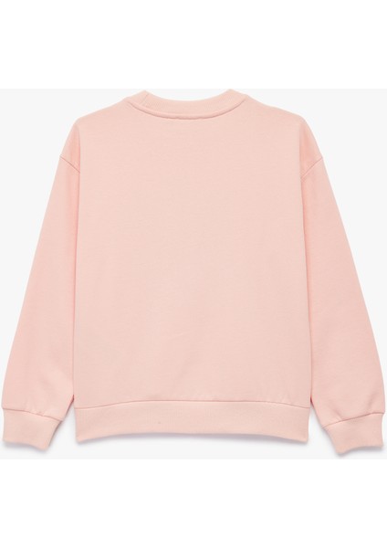 Simli Unicorn Baskılı Şardonlu Uzun Kollu Bisiklet Yaka Sweatshirt fiyatları