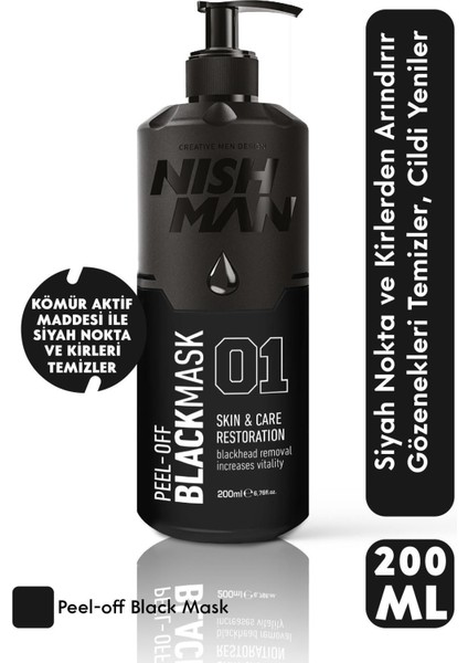 Siyah Soyulabilir Yüz Maskesi 200 ml Aktif Kömürlü Derin Temizlik Siyah Nokta Önleyici fiyatları