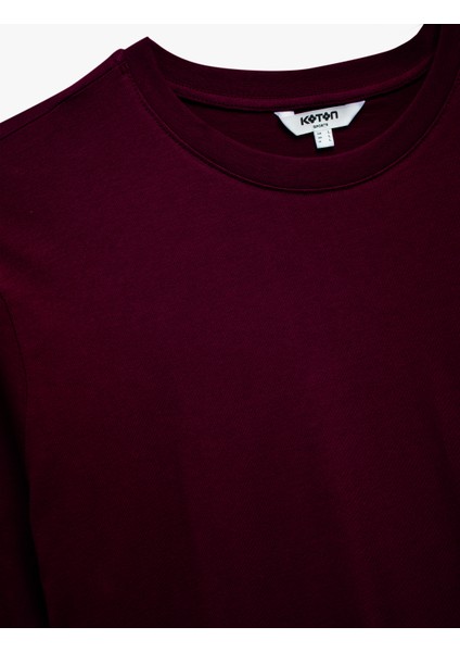 Kısa Kollu Bisiklet Yaka Pamuklu Spor Tişört modelleri