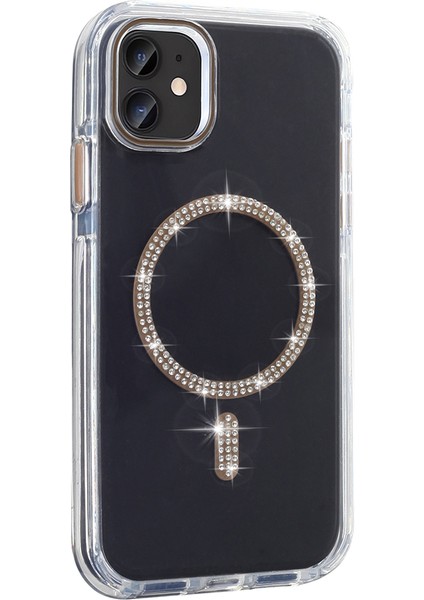 iPhone 11 Kılıf Taşlı Magsafe Şarj Özellikli Komentox Silikon Kapak fiyatları