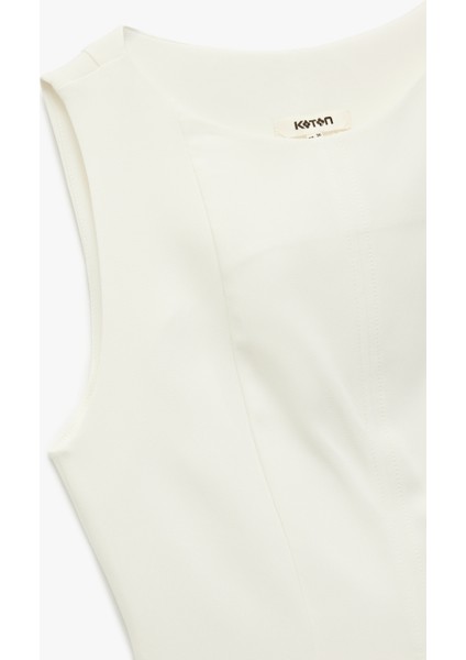 Bisiklet Yaka Kolsuz Peplum Bluz modelleri