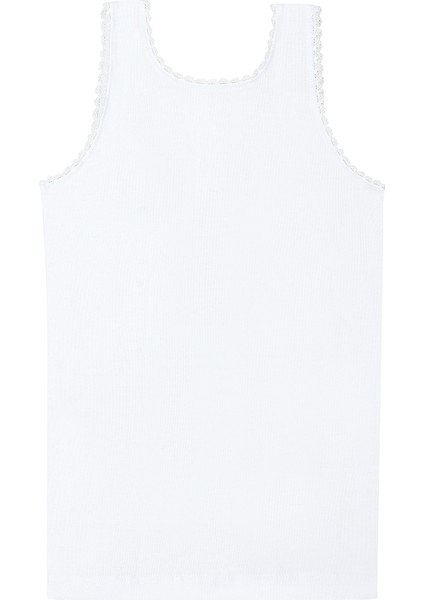 Özkan 1605 5'li Paket Kız Çocuk %100 Pamuklu Ribana Yakası Dantel Detaylı Esnek Rahat Kalın Askılı Atlet fırsatları