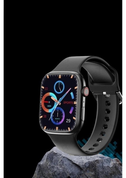 Hx Series 9 Suit Max Akıllı Saat | Bluetooth Kulaklık, 7 Kordon Hediyeli Koruyucu Hediyeli