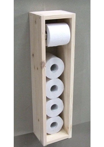 Doğal Ahşap,tuvalet Kağıtlığı, Tuvalet Kağıdı Standı, DRK703