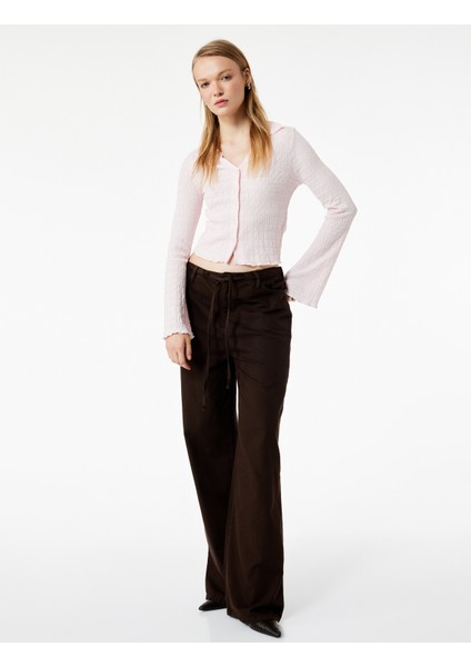 Bürümcük Kumaş Klasik Yaka Slim Fit Düğmeli Ispanyol Uzun Kollu Tişört fiyatları