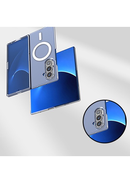 Galaxy Z Fold 7 Kılıf Ile Uyumlu Magsafe Özellikli Şeffaf Porten Kapak modelleri