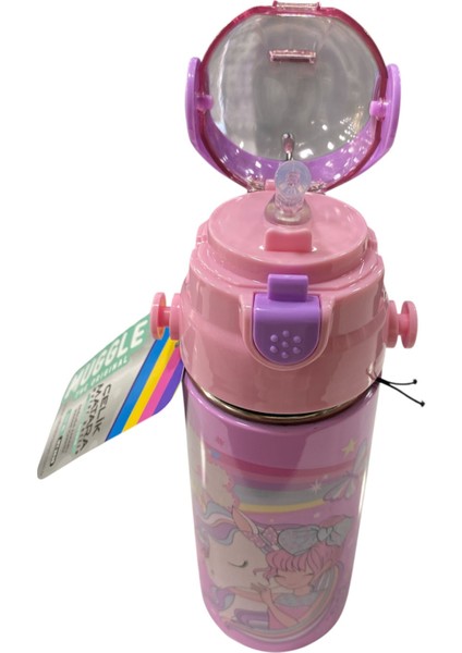 Mikro Muggle Kız Çocuk Matara 550 ml Unicorn Çelik Suluk Okul Matarası Öğrenci Suluğu Pembe fiyatları