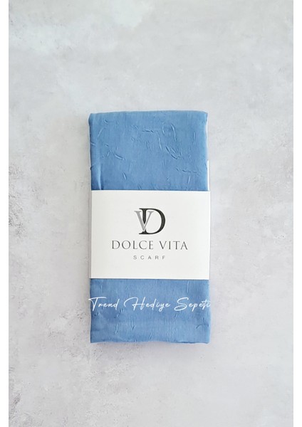 Bambu Kraş Şal Açık Mavi