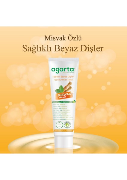 Doğal 3 Adet Misvak Özlü, Florürsüz ve SLS İçermeyen 3X100 Ml indirimleri