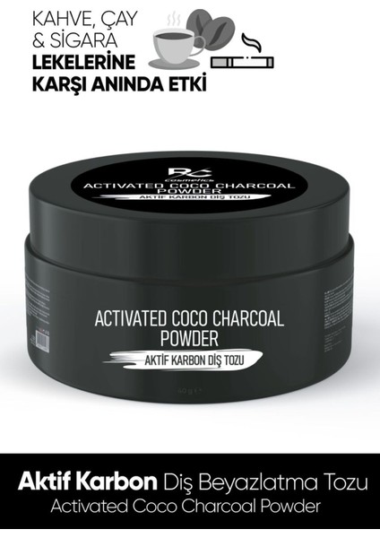 Diş Temizleme Tozu 40 gr Doğal Beyazlatıcı Etkili Aktif Kömür Aromalı Yerli Üretim