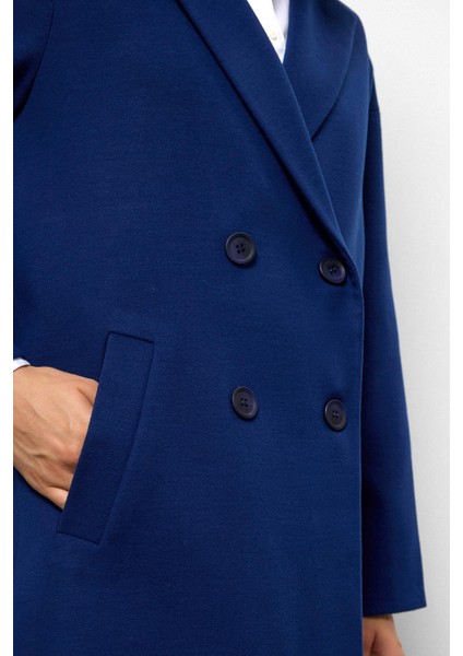 Desenli Astarlı Oversize Kruvaze kaban Saks 3095 fırsatları