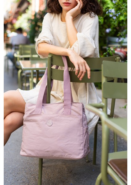 Kadın 5 Gözlü Büyük Boy Suya Dayanıklı Saten Kumaş Omuz Çantası fırsatları