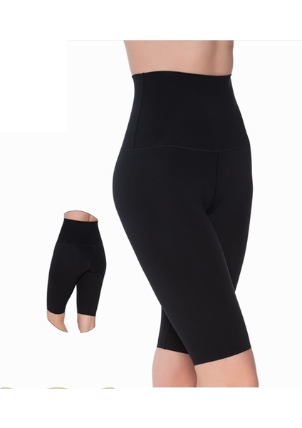 Kadın % 74 Polyamide % 24 Elastane Yüksek Bel Toparlayıcı Tayt