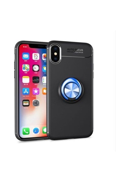 iPhone Xs Max Kılıf Yüzüklü Şık Premium Silikon Kapak Rcv/ravel