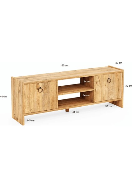 Tv Sehpası Kapaklı Raflı Tv Ünitesi Televizyon Sehpası Atlantik Çam Tv2 fiyatları