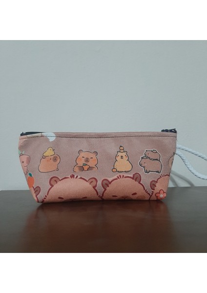 Owl Bag Capybara 1 No Desenli Kalemlik - Makyaj Çantası