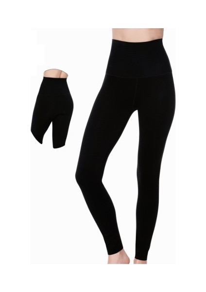 Kadın % 74 Polyamide % 24 Elastane Yüksek Bel Toparlayıcı Kısa Tayt